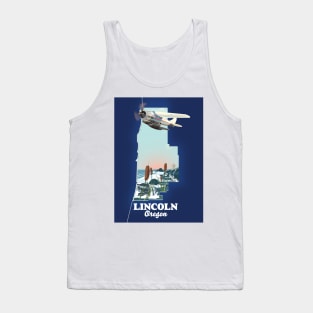 Lincoln Oregon Travel map Tank Top